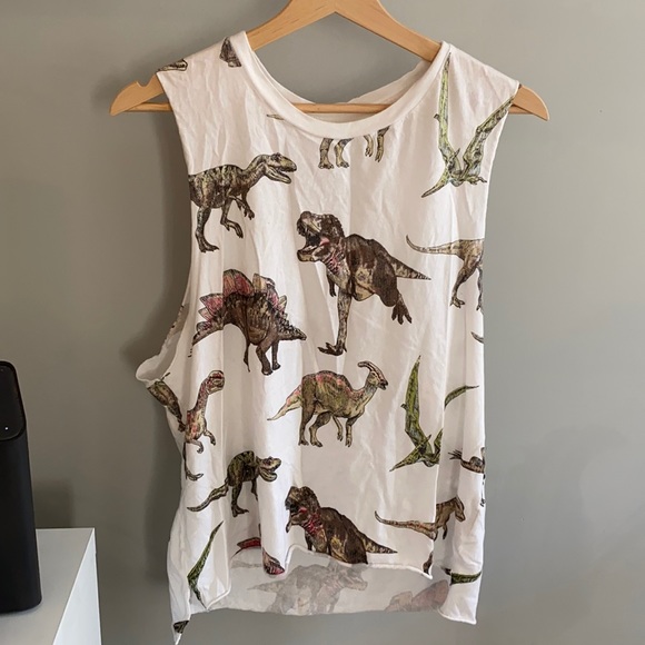 Chaser Tops - Chaser the brand tank dinosaur print